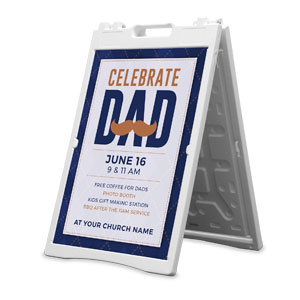 Celebrate Dad Mustache 2' x 3' Street Sign Banners
