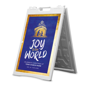 Joy to the World Nativity 2' x 3' Street Sign Banners