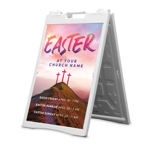 Easter Sunrise Events Crosses 2' x 3' Street Sign Banners