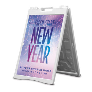 Fresh Start New Year 2' x 3' Street Sign Banners