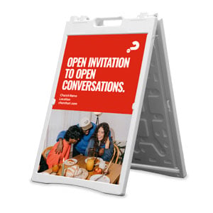 Alpha Open Invitation 2' x 3' Street Sign Banners