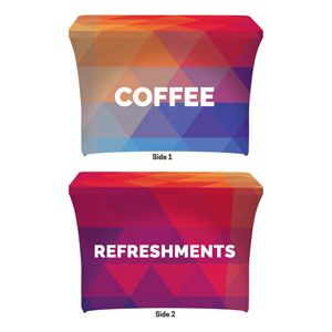 Geometric Bold Coffee Refreshments Stretch Table Covers
