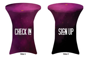 Dark Smoke Sign Up Check In Stretch Table Covers