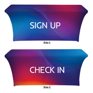 Glow Sign Up Check In Stretch Table Covers