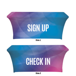 Bright Gradient Sign Up Check In Stretch Table Covers