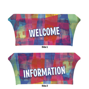 Kids Collage Welcome Information Stretch Table Covers