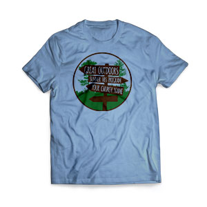 Great Outdoors - Large Customized T-shirts