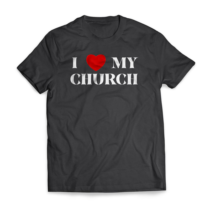 I Heart My Church T-Shirt - Church Apparel - Outreach Marketing