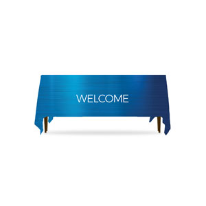 General Blue Four-sided Table Throws