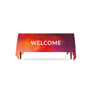 Vibrant Paint Welcome Four-sided Table Throws