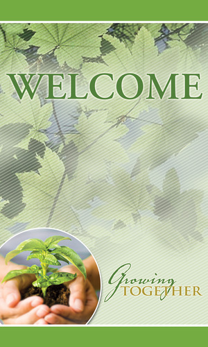Banners, Growing Together Welcome - 3 x 5, 3 x 5