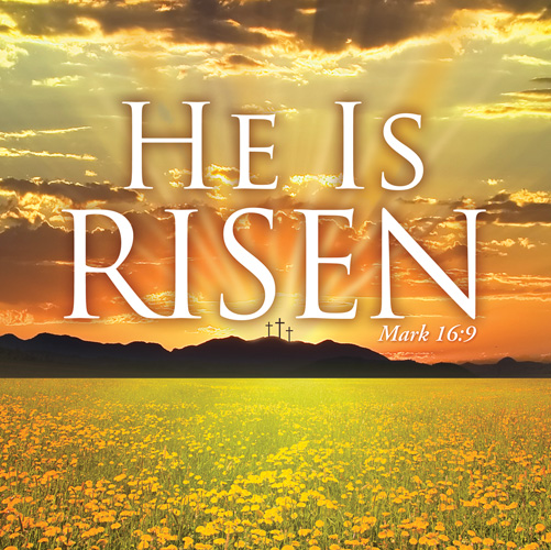 Banners, Easter, He Is Risen - 3 x 3, 3' x 3'