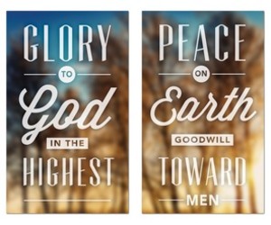 Glory and Peace 3 x 5 Vinyl Banner