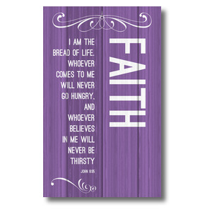 Painted Wood Faith 3 x 5 Vinyl Banner