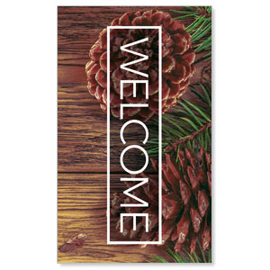 Wooden Slats Winter 3 x 5 Vinyl Banner