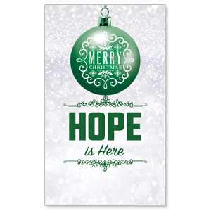 Silver Snow Hope Ornament 3 x 5 Vinyl Banner