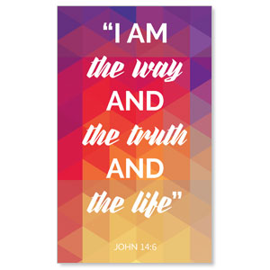 Geometric Bold John 14:6 3 x 5 Vinyl Banner