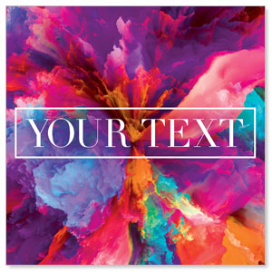 Easter Color Smoke Your Text 3 x 3 Vinyl Banner