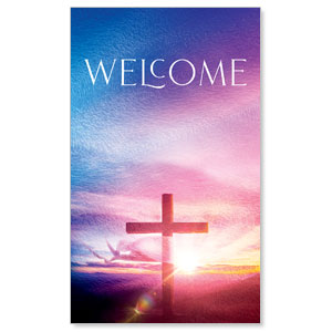 Love Easter Colors Welcome 3 x 5 Vinyl Banner
