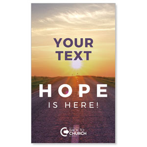 BTCS Hope Is Here Your Text 3 x 5 Vinyl Banner