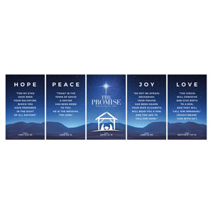 The Promise Manger Set 3 x 5 Fabric Banners