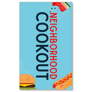 Neighborhood Cookout 3 x 5 Vinyl Banner
