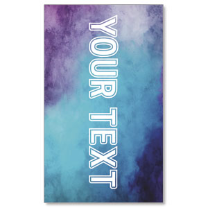 Blue Stucco Your Text 3 x 5 Vinyl Banner