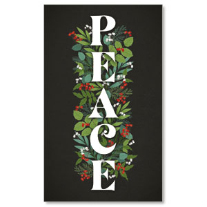 Holly and Ivy Peace 3 x 5 Vinyl Banner