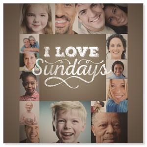 I Love Sundays  Window Banners