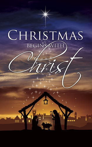 Banners, Christmas, Christmas Begins Christ, 5' x 8'