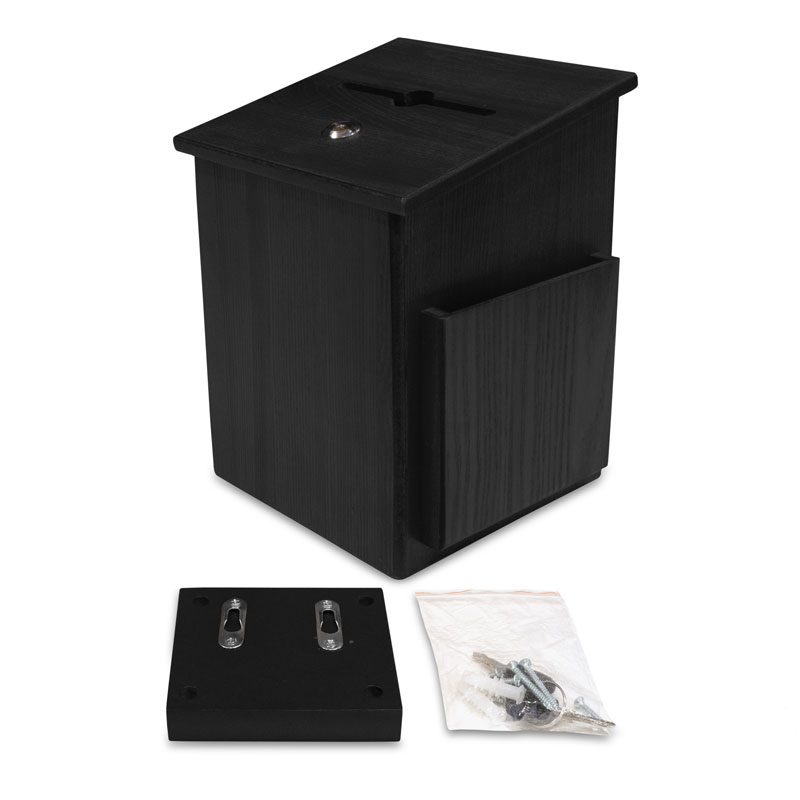 Accessories, Safety, Wood Offering Box - Black