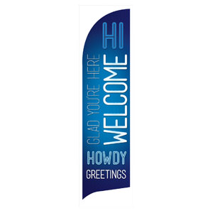 Words Welcome Flag Banner