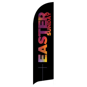 Easter Black and Bright Flag Banner