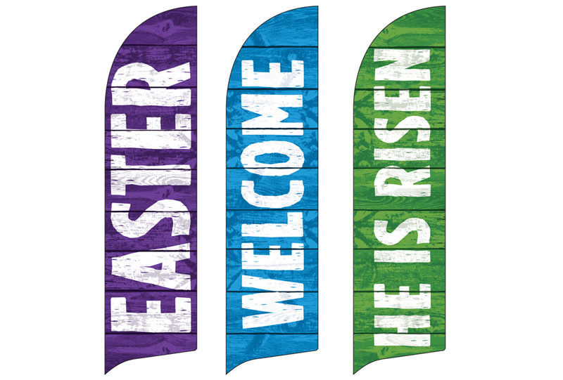 Banners, Easter, Easter Welcome Set, 2' x 8.5'