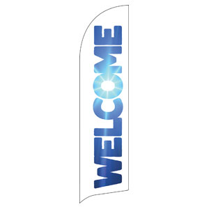 Welcome Sky Flag Banner