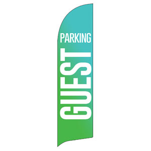 Guest Parking Greens Flag Banner