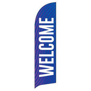 Welcome Purple Flag Banner