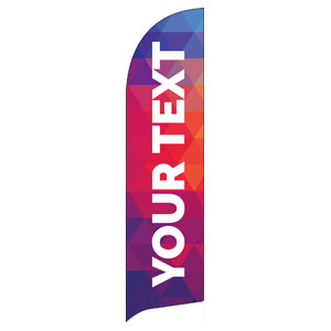 Geometric Bold Your Text Here Flag Banner