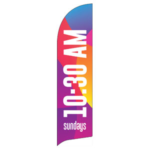 Curved Colors 1030 AM Flag Banner
