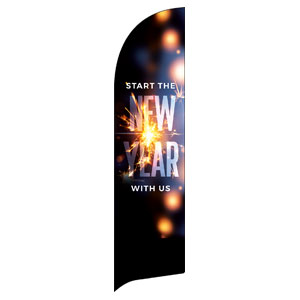 New Year Sparkler Flag Banner