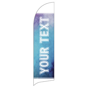 Blue Stucco Your Text Flag Banner