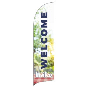 Picnic Table Invited Flag Banner