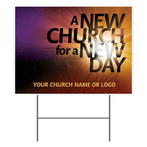 Rustic Charm Welcome Yard Sign - Church Banners - Outreach Marketing