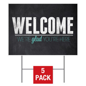 Slate Welcome Yard Signs - Stock 1-sided