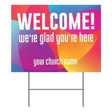 Welcome Handheld Signs