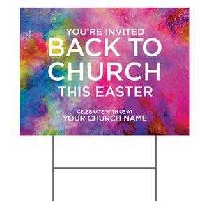 Back to Church Easter 18"x24" YardSigns