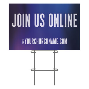 Aurora Lights Join Us Online 36"x23.5" Large YardSigns
