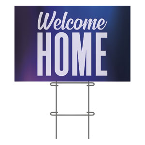 Aurora Lights Welcome Home 36"x23.5" Large YardSigns