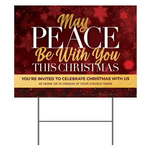 Peace Be With You Red 18"x24" YardSigns