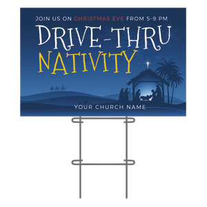 Drive-Thru Christmas Nativity 36"x23.5" Large YardSigns